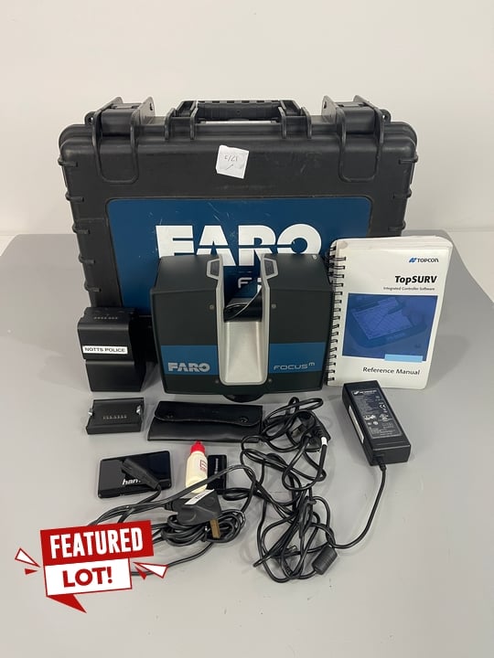 Faro Focus M70 Laser Scanner, With Case And  Accessories And Manfrotto 055 Tripod Stand.  (VAT ONLY PAYABLE ON BUYERS PREMIUM)