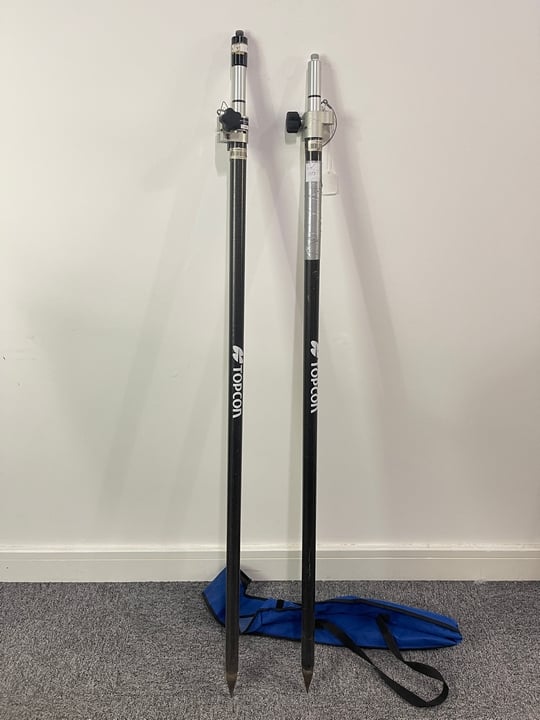 2 X Topcon Survey Poles (VAT ONLY PAYABLE ON BUYERS PREMIUM)