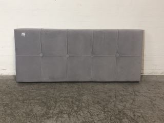 STONE COLOURED FABRIC PADDED KING SIZE HEADBOARD 150CM