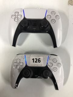 2 X SONY PLAYSTATION 5 DUAL SENSE WIRELESS CONTROLLER - WHITE