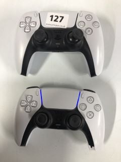 2 X SONY PLAYSTATION 5 DUAL SENSE WIRELESS CONTROLLER - WHITE