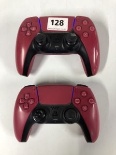 2 X SONY PLAYSTATION 5 DUAL SENSE WIRELESS CONTROLLER - COSMIC RED