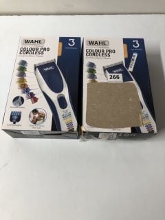 2 X WAHL COLOUR PRO CORDLESS HAIR CLIPPERS