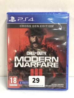 PLAYSTATION 4 CALL OF DUTY MODERN WARFARE III (AGE RESTRICTION 18+)