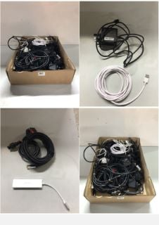 BOX OF VARIOUS CABLES