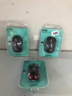 3 X LOGITECH M185 MICE