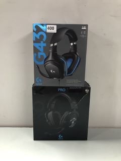 2 X HEADSETS TO INC LOGITECH G432 GAMING HEADSET