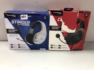 2 X HEADSETS TO INC HYPER X STINGER CORE WIRELESS HEADSET