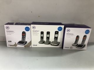 3 X BT PHONES TO INC BT4600 BIG BUTTON LANDLINE