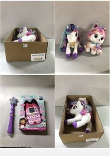 BOX OF ITEMS TO INC GABBYS DOLLHOUSE A - MEOW - ZING PHONE