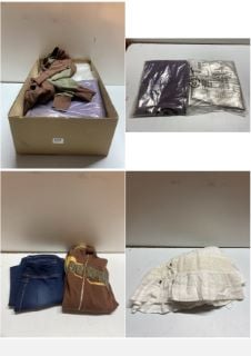 BOX OF PREMIUM DESIGNER CLOTHING IN VARIOUS SIZES AND DESIGNS