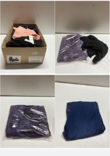 BOX OF PREMIUM DESIGNER CLOTHING IN VARIOUS SIZES AND DESIGNS