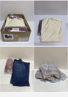 BOX OF PREMIUM DESIGNER CLOTHING IN VARIOUS SIZES AND DESIGNS