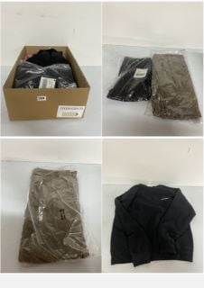 BOX OF PREMIUM DESIGNER CLOTHING IN VARIOUS SIZES AND DESIGNS