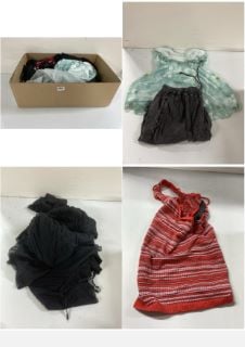 BOX OF PREMIUM DESIGNER CLOTHING IN VARIOUS SIZES AND DESIGNS