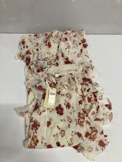 CREAM FLORAL DRESS - UK SIZE: 6 - RRP: £158.00