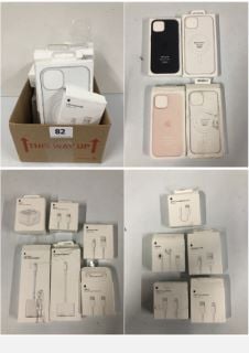 BOX OF APPLE PRODUCTS INC. IPHONE 15 PLUS CLEAR CASE