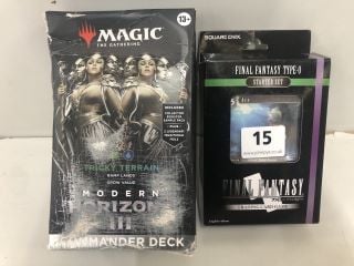 FINAL FANTASY TYPE-0 STARTER SET & MAGIC THE GATHERING MODERN HORIZON III COMMANDER DECK