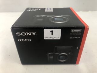 SONY A6400 DIGITAL CAMERA  BODY ONLY MODEL: ILCE-6400 RRP: £679.00