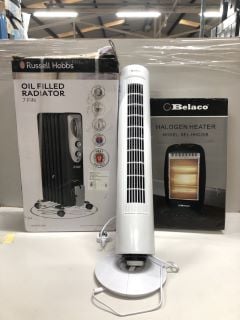 3X ITEMS INCL. RUSSELL HOBBS OIL FILLED RADIATOR