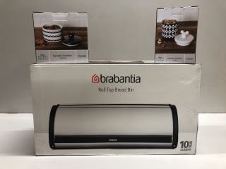 3 X ITEMS INCL. BRABANTIA ROLL TOP BREAD BIN