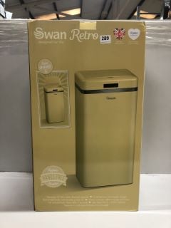 SWAN RETRO 45L SQUARE SENSOR BIN IN CREAM