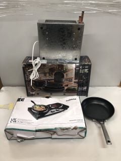 4 X ITEMS INCL. CUSIMAX PORTABLE 2 HOB ELECTRIC STOVE