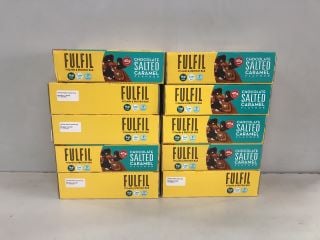 10X FULFIL CHOCOLATE SALTED CARAMEL PROTEIN BARS (BB: 11-09-24)