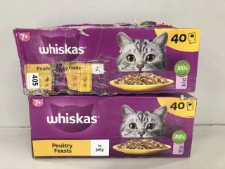 2X WHISKAS POULTRY FEASTS (BB: 26/07/26)