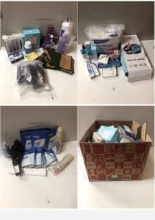 BOX OF ITEMS INC DOG LIFE JACKET