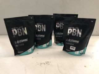 4 X PBN L-GLUTAMINE SUPPLEMENT 500G (BB:12/24)