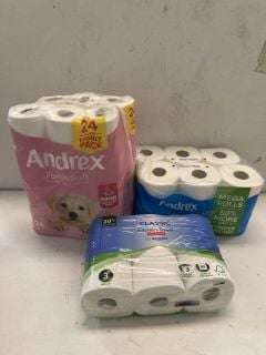 QTY OF TISSUE PAPER INC ANDREX COMPLETE CLEAN