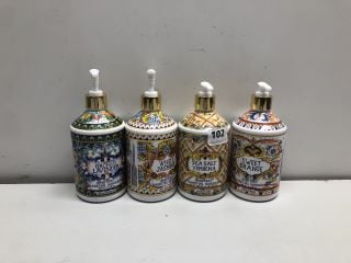 SET OF 4 HANDSOAPS TO INCLUDE WHITE JASMINE