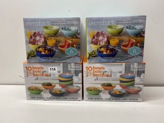 3 X ITEMS TO INCLUDE SET OF 10 BOWLS