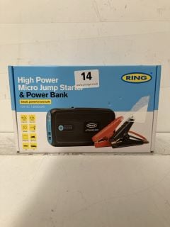 RING HIGH POWER MICRO JUMP STARTER & POWER BANK