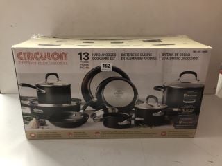 CIRCULON PREMIER PROFESSIONAL 13 PIECE HARD ANODIZED COOKWARE SET