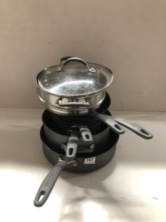 QTY OF COOKING PANS TO INCLUDE CIRCULON SAUCEPAN