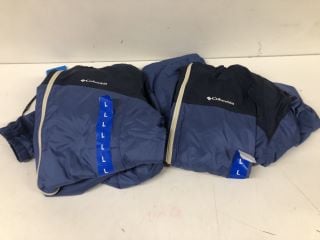 2 X COLUMBIA ZIPPED JACKETS IN TWO-TONE BLUE - SIZE L