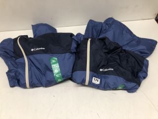 2 X COLUMBIA ZIPPED JACKETS IN TWO-TONE BLUE - SIZE XL