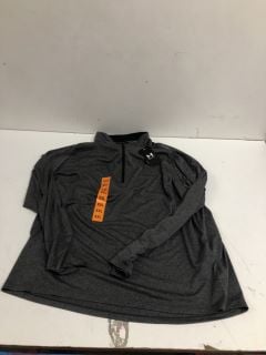 3 X UNDER ARMOUR 1/4 ZIP SWEATERS IN GREY TO INCLUDE SIZE XXL