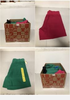 BOX OF CLOTHING IN VARIOUS SIZES & DESIGNS