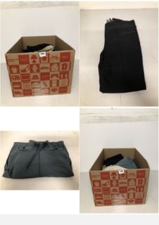 BOX OF CLOTHING IN VARIOUS SIZES & DESIGNS