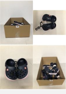 BOX OF CHILDREN'S CROCS IN NAVY - SIZES MAY VARY