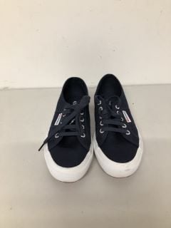 PAIR OF SUPERGA COTU CLASSIC TRAINERS IN NAVY/WHITE - SIZE UK 7