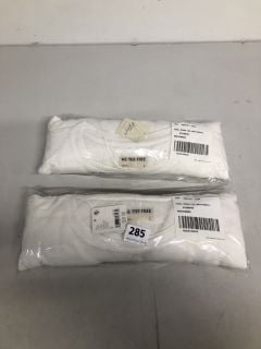 2 X SOUL SONG DESIGNER TEES IN IVORY - SIZE L - TOTAL RRP £136