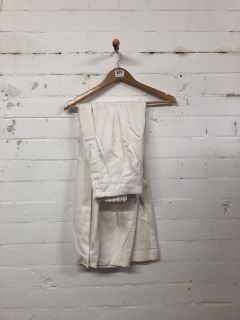 PAIR OF DESIGNER TROUSERS IN WHITE - SIZE S - RRP £118