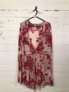 WOMEN'S DESIGNER DRESS IN FLORAL RED - SIZE XL - RRP $98