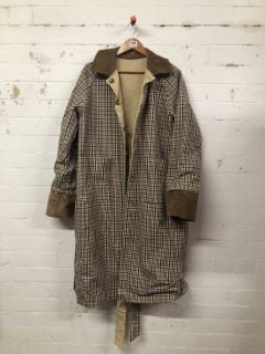 WOMEN'S DESIGNER OVERCOAT IN BROWN MULTI - SIZE UNKNOWN