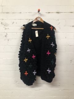 WOMEN'S DESIGNER CARDIGAN IN BLACK - SIZE ALL - RRP £128