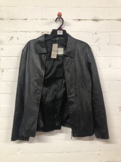 WOMEN'S DESIGNER LEATHER JACKET IN BLACK - SIZE S - RRP £95